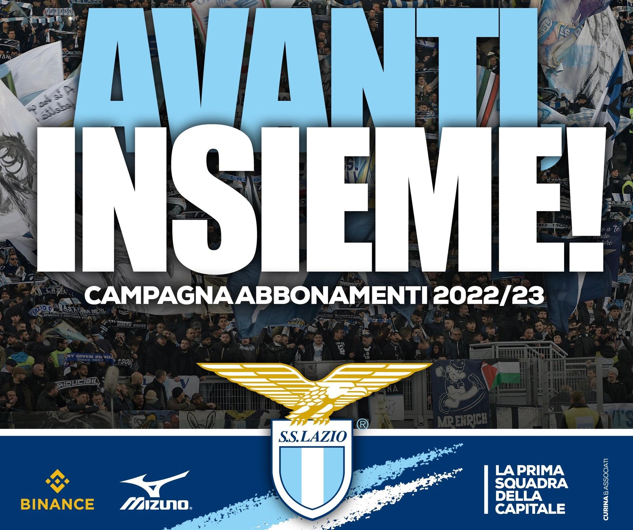UFFICIALE – “Avanti insieme”, la Lazio presenta la campagna abbonamenti 2022-2023