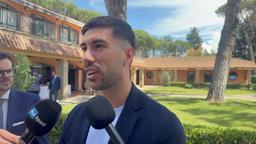 Formello, Mattia Zaccagni in zona mista