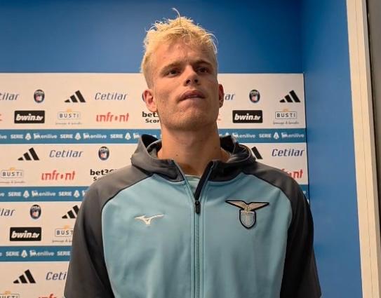 Pisa-Lazio 0-0, Oliver Provstgaard in mixed zone