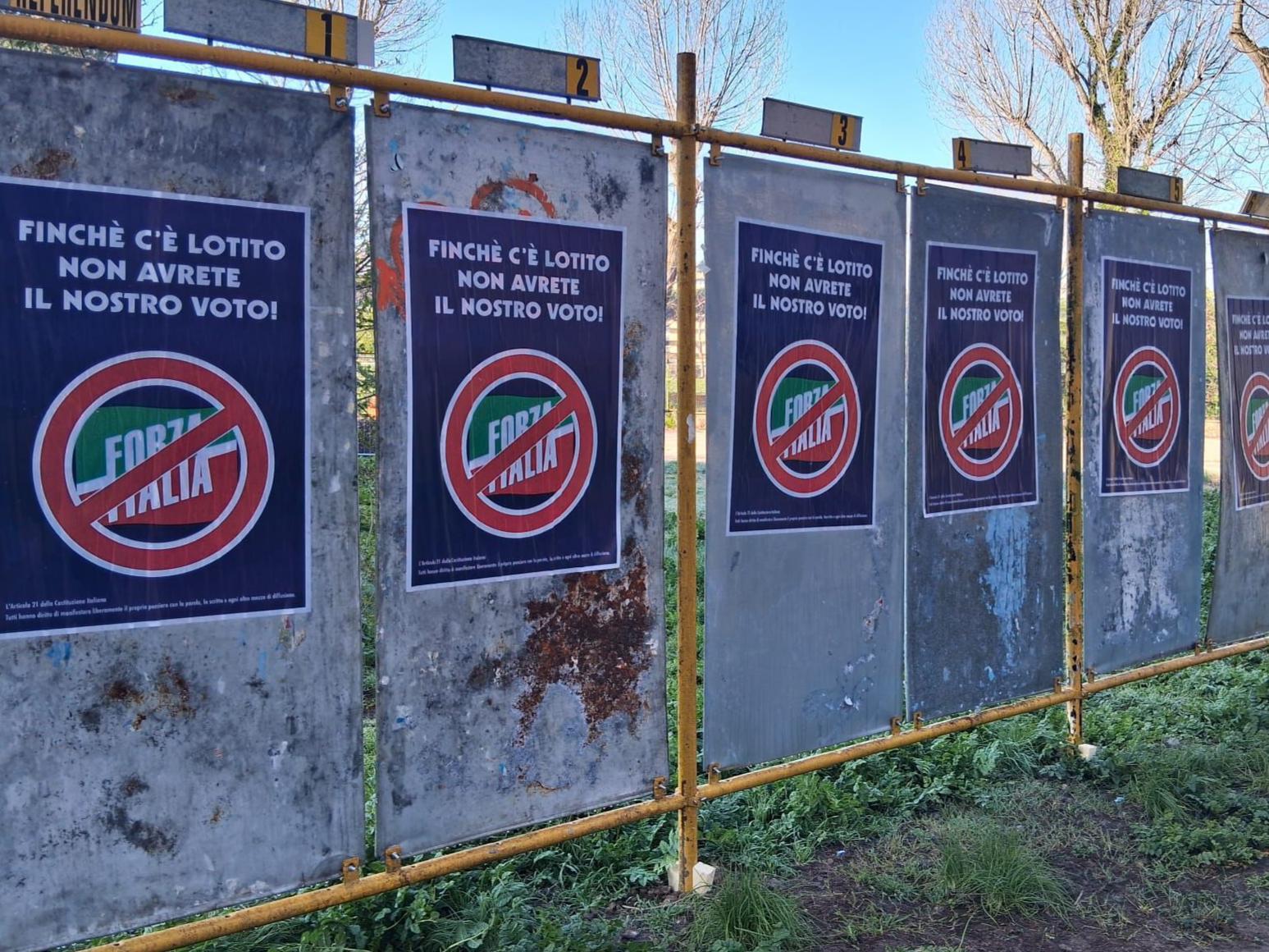 Manifestiti conto Lotito, Forza Italia in soccorso: “Saranno tifosi della Roma…”
